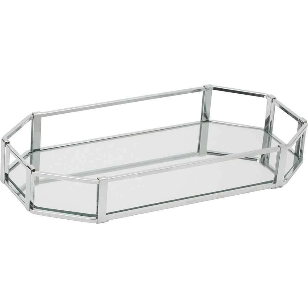 Octangular Design Mirror Vanity Tray